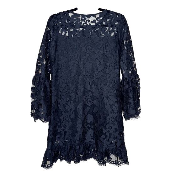 Alexis Eloy Ruffle Hem Lace Dress Bell Sleeve in Black Size XS - Picture 5 of 13